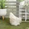 15" Gray Chicken Polystone Farmhouse Garden Sculpture